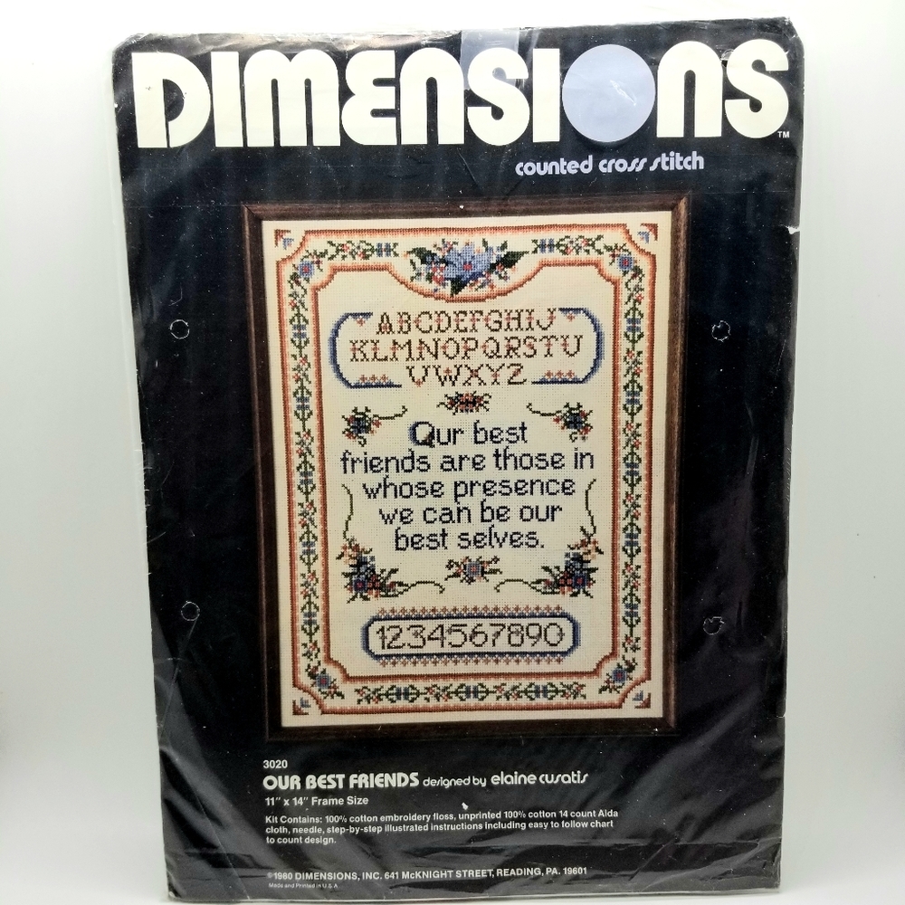 Dimensions Our Best Friends Sampler Cross Stitch